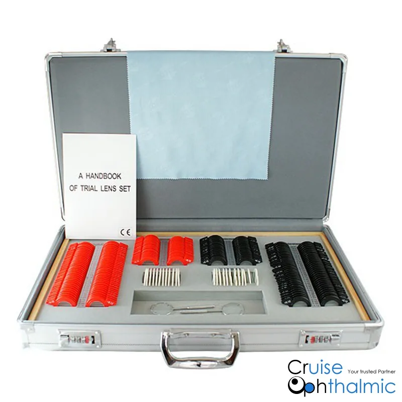 Optometric Trial Lens Set PL232-B2 232 pcs Rim Reduced Aperture 26mm Round Handle FDA Trial Lens Set PL232-B2PB