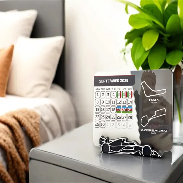 

2025 Formula Competition Desk Calendar Stylish Ideal Gifts F1 2025 Calendar Motorsport Enthusiasts for Home Shelf Living Room