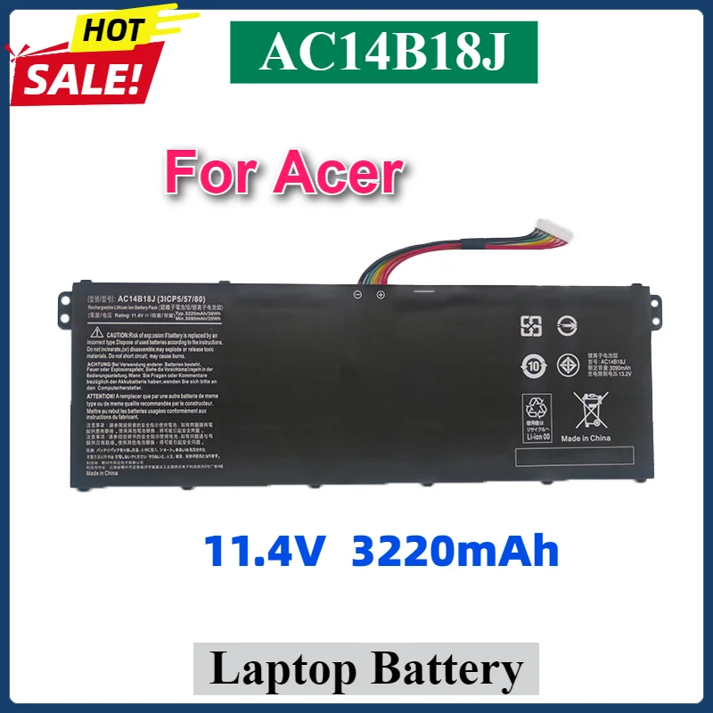 

AC14B18J AC14B13J Battery For Acer Aspire V3-111 B115-M NE512 ES1-732 532G 311 512 523 524 531 533 571 ES1-331 520 731G CB3-111