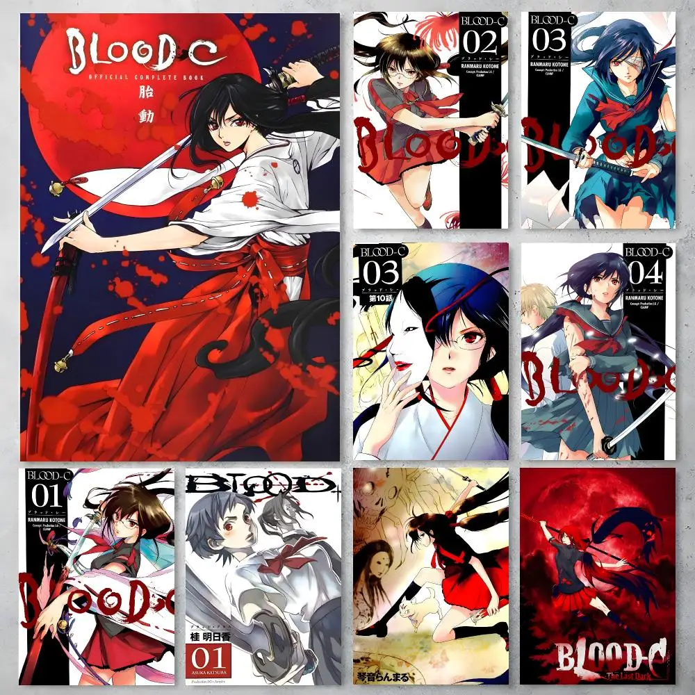 Anime BLOOD-C Poster Poster Stickers Painting Mural HD Wall Decals for Bedroom Living Room Home Self-Adhesive