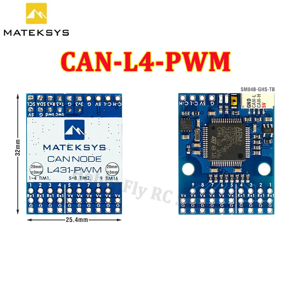 MATEK CAN-L4-PWM AP_PERIPH DRONECAN TO PWM ADAPTER ArudPilot Turn PWM Servos Into CAN Servos DShot Capable ESCs Into CAN ESCs