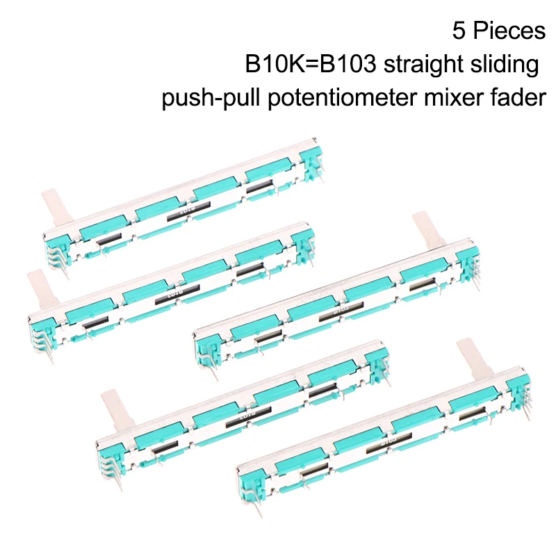 B10K B10KX2 Behringer Pot Mixer Fader, 75 mm Duplo, Original, 5 Pcs