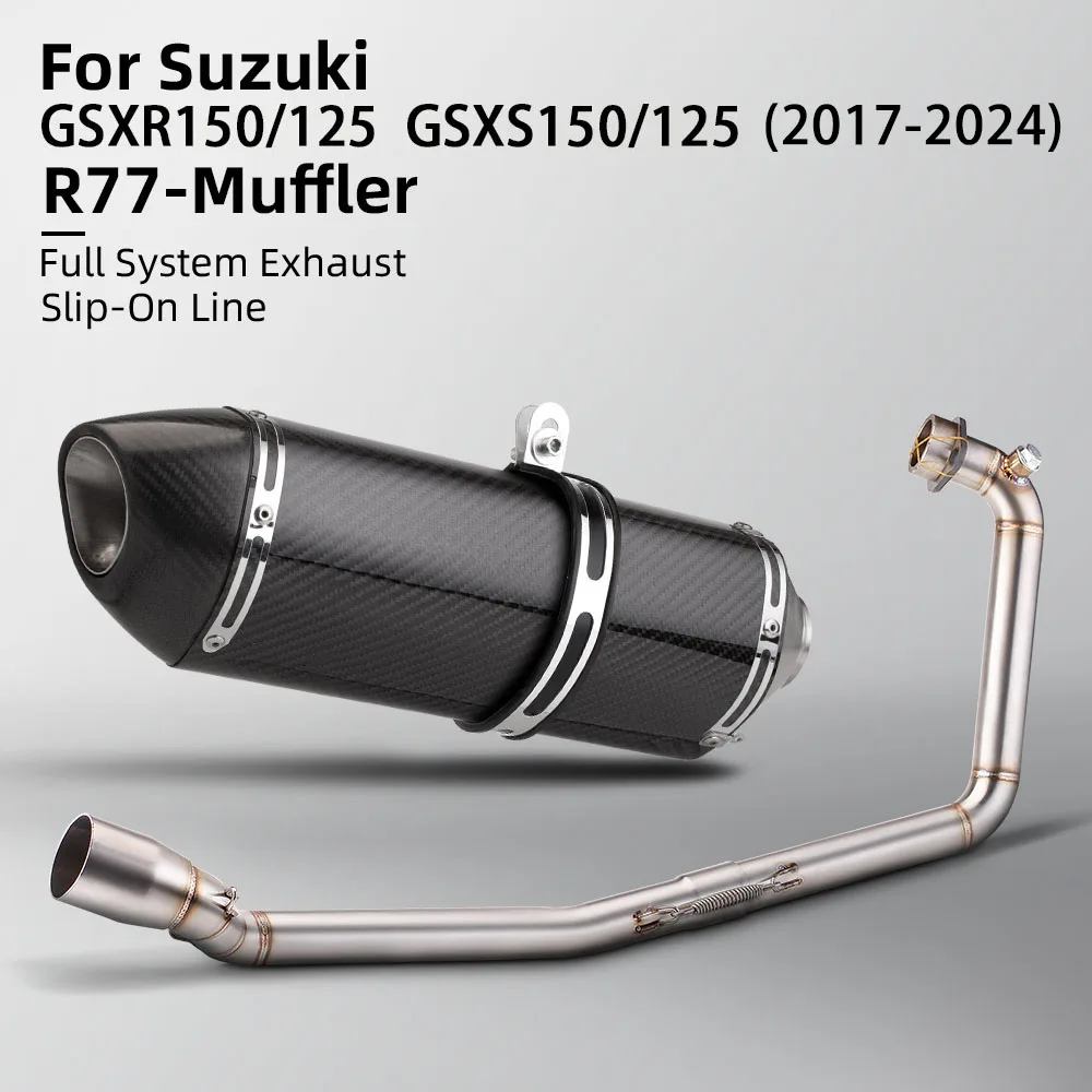 

Полная система выхлопа мотоцикла, модификация для Suzuki GSXR150 GSXS150 GSXS125 GSXR125 2017-2024, передняя труба R77, глушитель с DB Killer