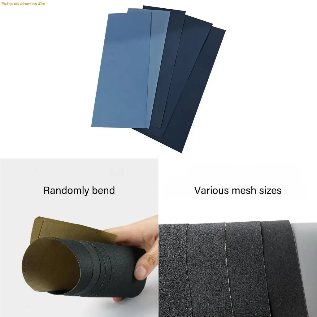 

203F Heavy Duty 9x3.6 Inch Abrasive Paper 5 Sheets Carbon Backed Grit for Automotive Surfaces