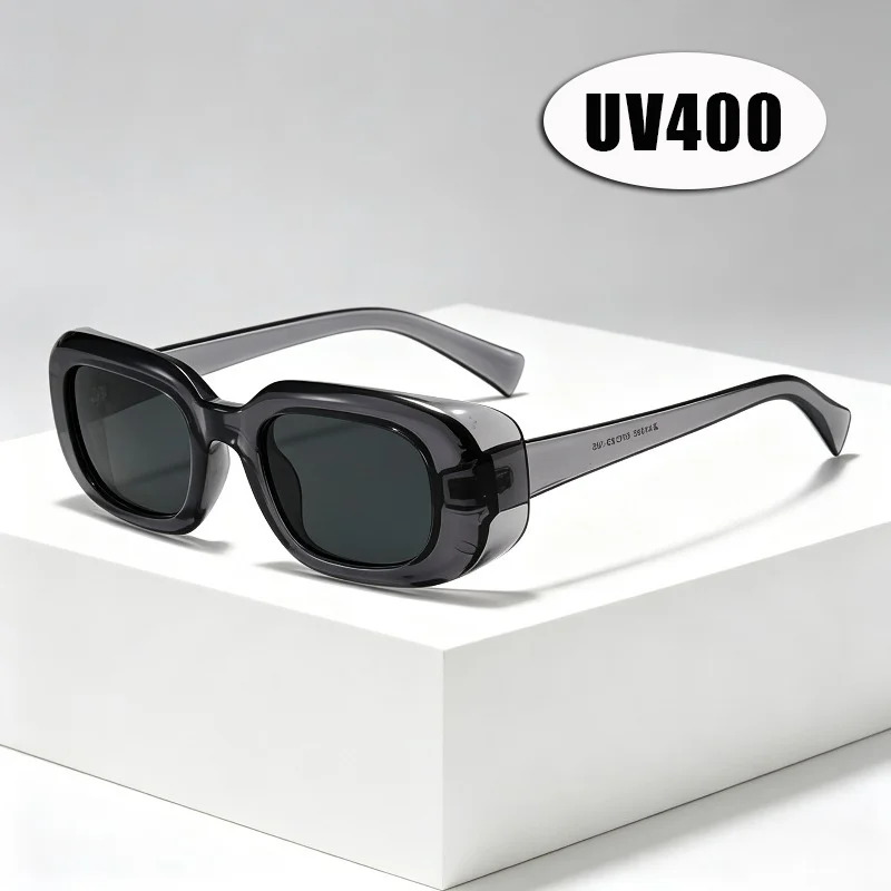 Women's Minimalist Square Sunglasses Fashion High-End UV400 Shades Eyewear Retro Lens Unisex Outdoor Selfie Sunscreen Shades