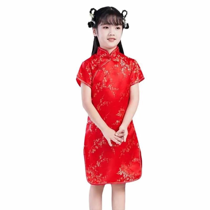 

Chinese Tradtional Clothes For Children Qipao Cheongsam New Year Gifts Kids Dresses Girls clothing Wedding Princess Dress