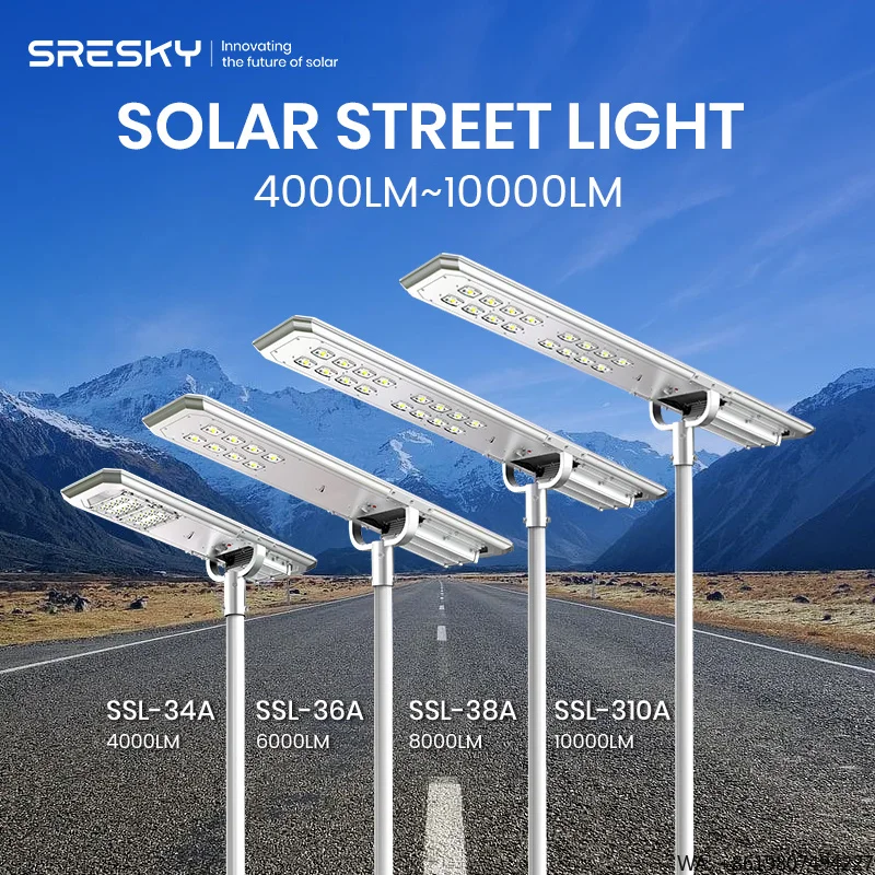 SRESKY Led Solar Light Outdoor Solar Lamp Lampara Solares Exteriores 40w 60w 80w 100w Solar Motion Sensor Light