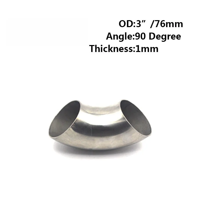 PinXin 90 Degree Bend Elbow Pipe 201 Stainless Steel tube curve pipe OD 60mm 63mm 76mm