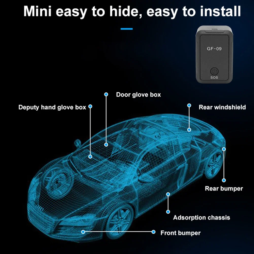 10-1PC GF-09/GF07 GPS Mini Locator GPS Vehicle Tracker Anti-Theft Real Time Tracking WiFi Pets Children Anti-lost SIM Positioner