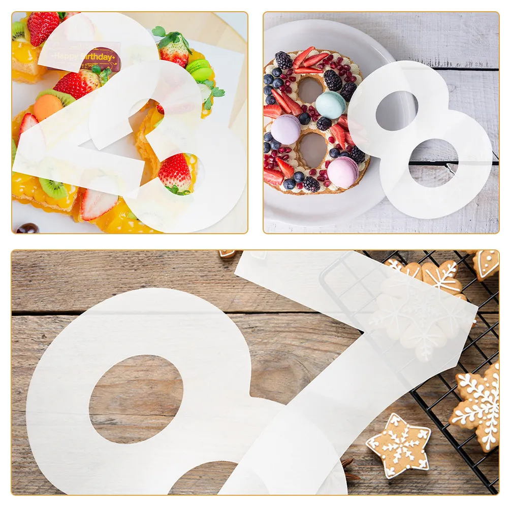 Number Cake Molds Set for Baking – 2-Piece PP Plastic Fondant Decorating Templates, Easy Release & Precision Stencils 4