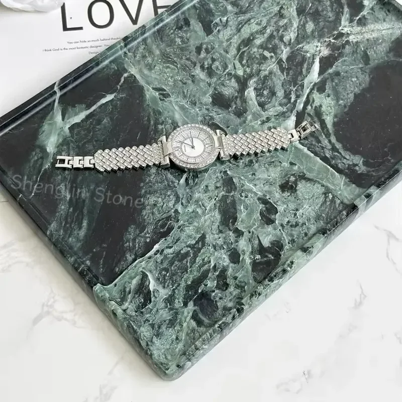 Luxury French Style Natural Marble Tray Retro Stone Decorative Plate for Jewelry Cosmetics Aromatherapy Home Table Ornament
