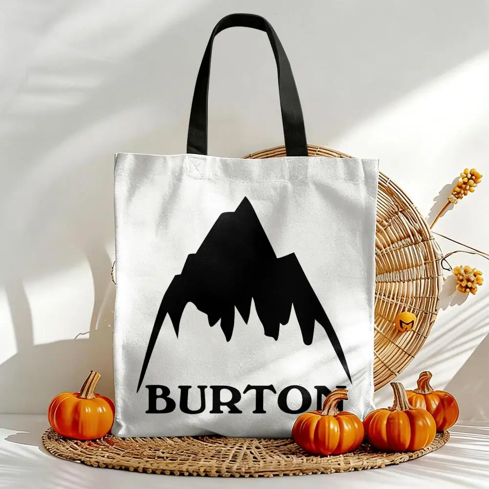 Bolsas de Almacenamiento de la Marca Burton para Esquí, Bolsa de Lona Versátil con Estampado a Doble Cara, Bolsos de Mano Resistentes para Uso Diario y Compras