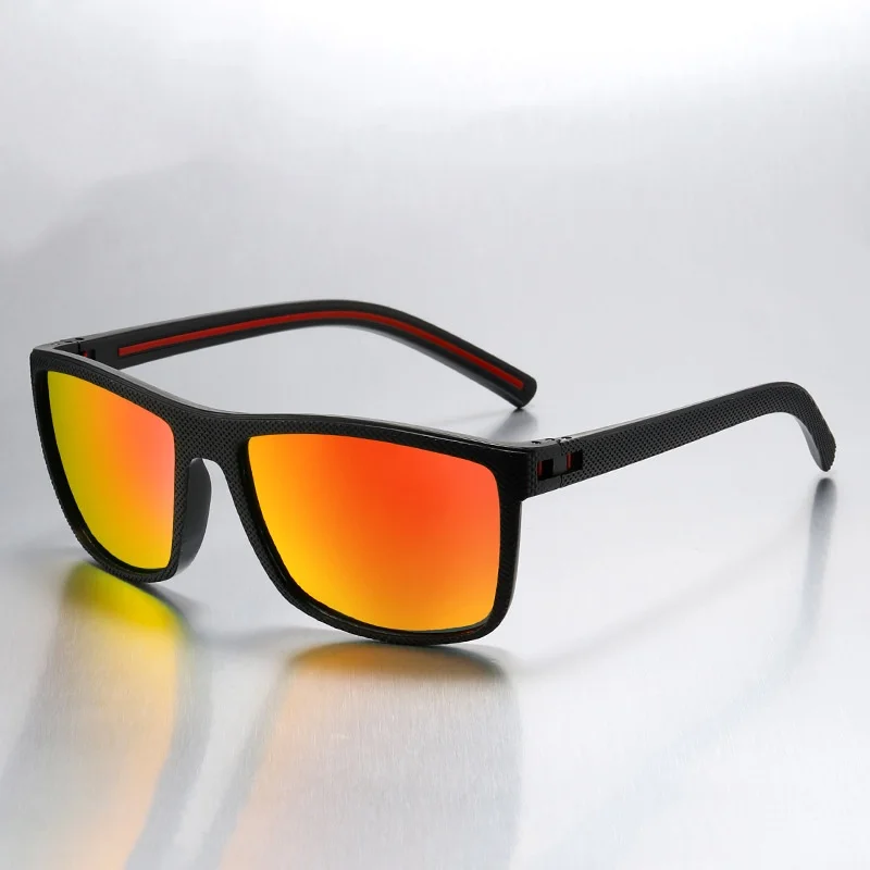 Fashionable Square Frame Sports Cycling Night Vision Glasses Men's Anti-Uv Sunglasses