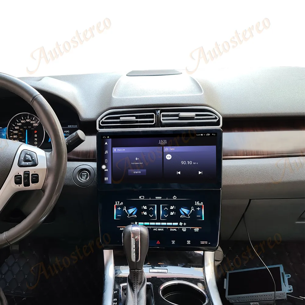 12+10 inch For Ford Edge 2010-2014 Car Android Multimedia Player GPS Navigation Radio Stereo Unit Climate touch panel AC control