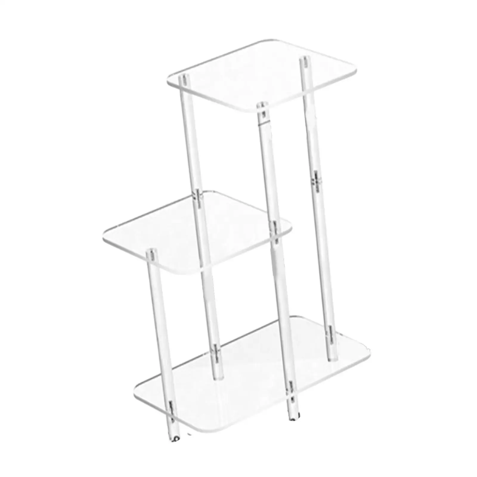 Acrylic Side Table Acrylic Display Risers Portable Shelf Risers End Table for Home Kitchen Action Figure Collectibles Dessert