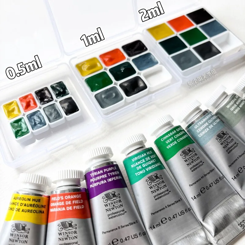 Réplica de pintura de acuarela de 8 colores de grado artista Winsor & Newton, tubo Original de 14ML, suministros de arte de pintura de artista de grado profesional
