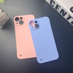 Luxury Half-wrapped Candy Color Hard PC Case For iPhone 15 14 Plus 13 12 Mini 11 Pro Max Ultra Thin Matte Borderless Back Cover