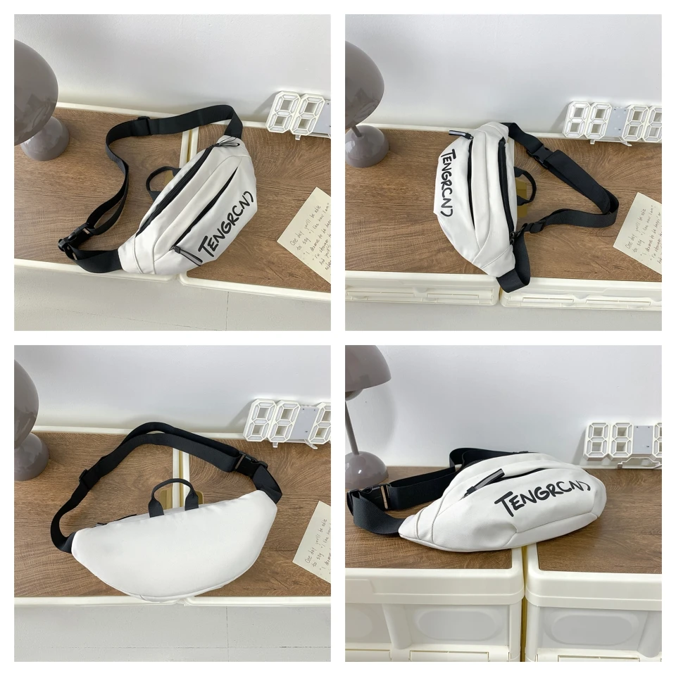 Pacotes de Peito de Nylon Versátil Masculino, Leve, Impermeável, Simples, Pacotes de Cintura, Lazer, Moda, Crossbody, Homem, Movimento, Designer