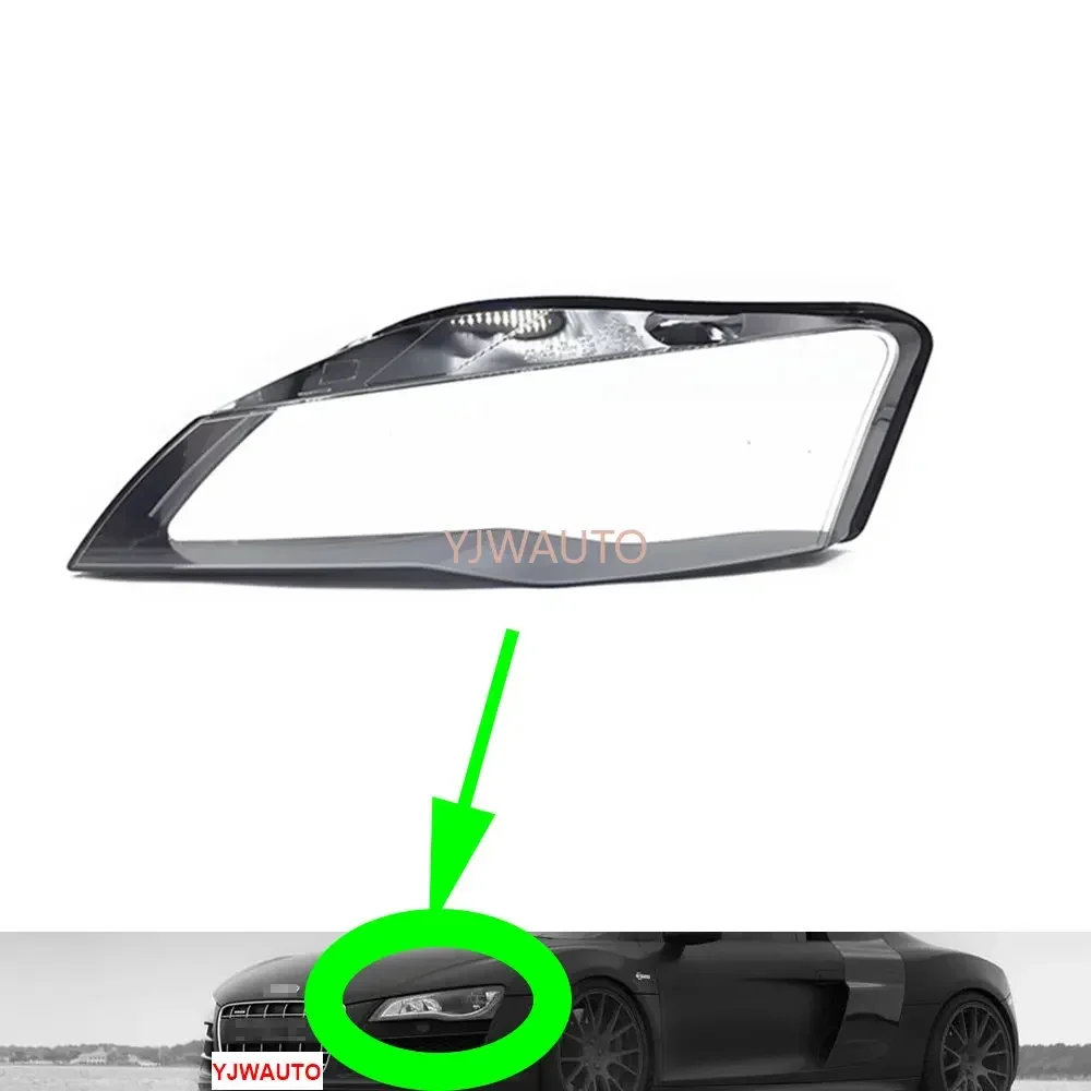 For Audi R8 2007 2008 2009 2010 2011 2012 2013 2014 2015 Car Headlight Headlamp Cover Glass Front Lampshade Lens Auto Shell