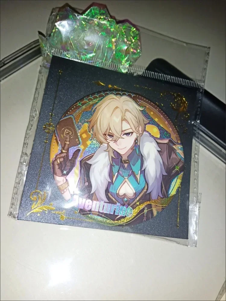 Honkai:Star Rail Full Character PET Double Flash Badge 75mm Laser Pin Badge Cosplay Accessories for Clothes Backpack Brooch Gift
