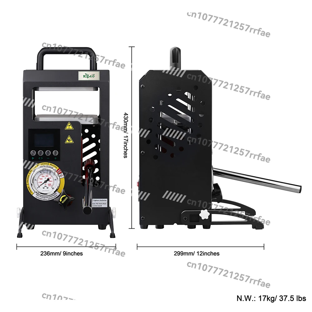 

10T Rosin Press with Pressure Gauge Rosin Press Hot Press Embossing Machine