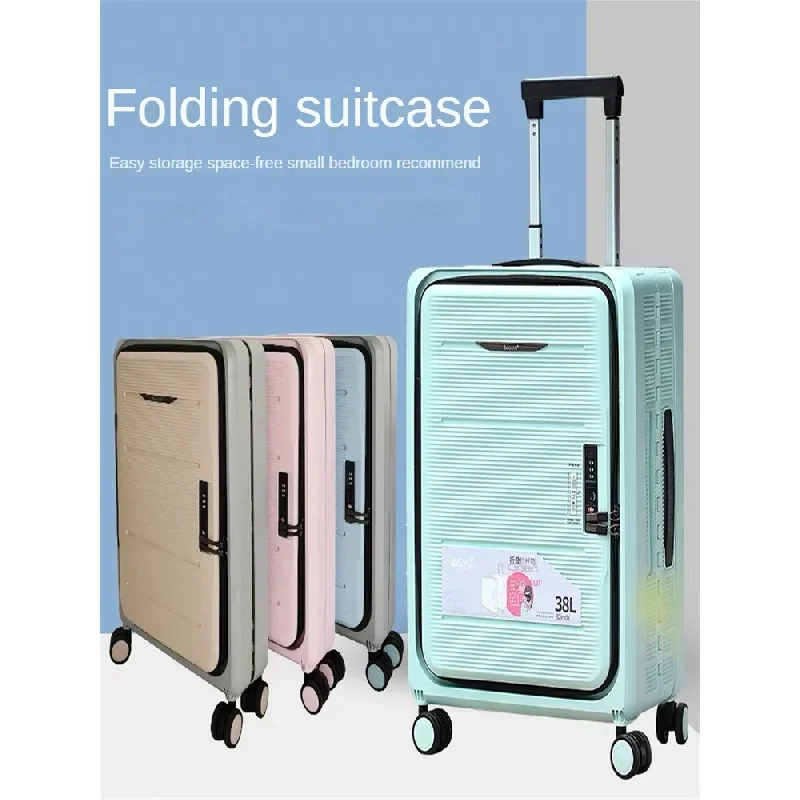 Multi-Function Folding Hardside Rolling Luggage 20/24 inch Universal Wheel Password Trolley Case Carry-Ons Travel Suitcases