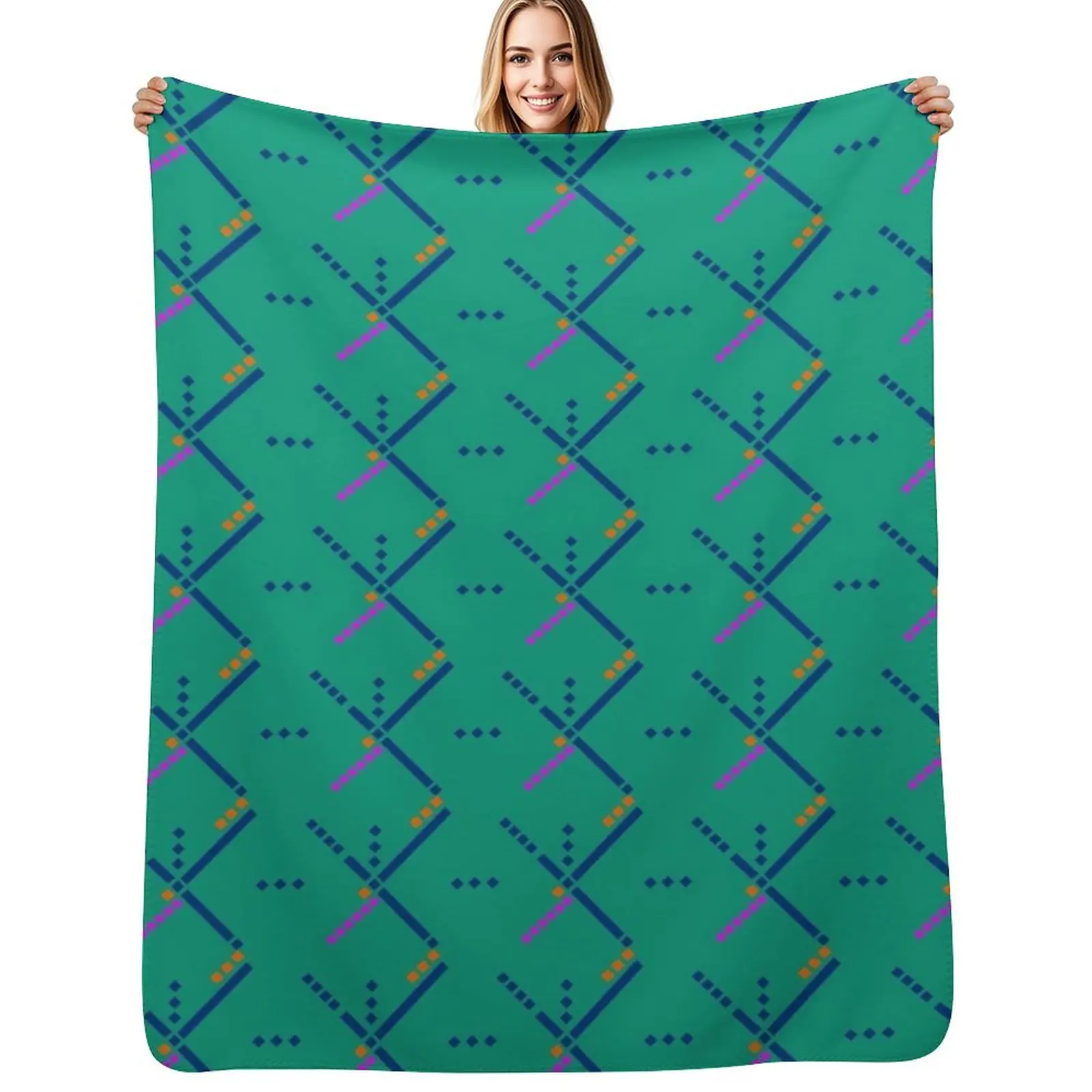 

PDX Portland Airport Carpet Throw Blanket Outdoor Soft Blanket for Picnic Beach Camping