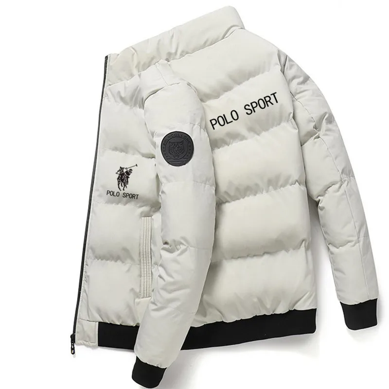 Inverno nuovi uomini caldi Parka giacche stampa casual marca capispalla cappotti colletto alla coreana piumino imbottito in cotone frangivento maschile