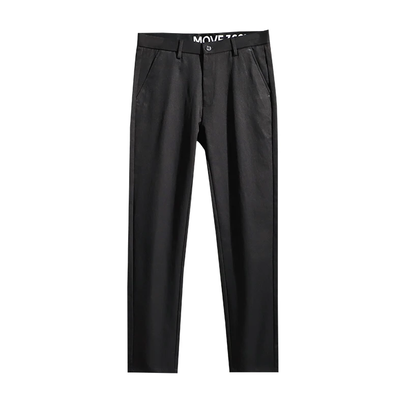 

High Elastic Breathable Men's Casual Pants Golf Series Faionable All-Match Commuter Leisure Trousers Straight Leg Zipper Fly
