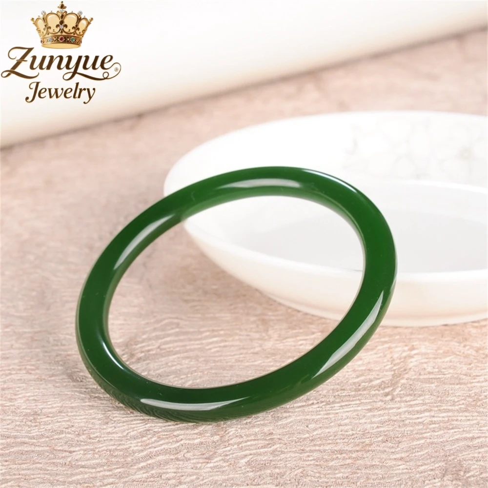 

Natural Hetian Jade Spinach Green Jade Bracelet Luxury Quality Jewelry Fashion Jewelry Best Selling Exquisite Charms Elegant