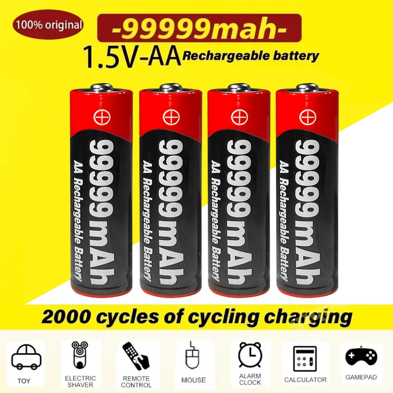 2-60 sztuk 2023 nowa bateria AA 99999 MAh 1.5V akumulator AA do latarek, zabawek, myszy, mikrofonów itp. + darmowa wysyłka