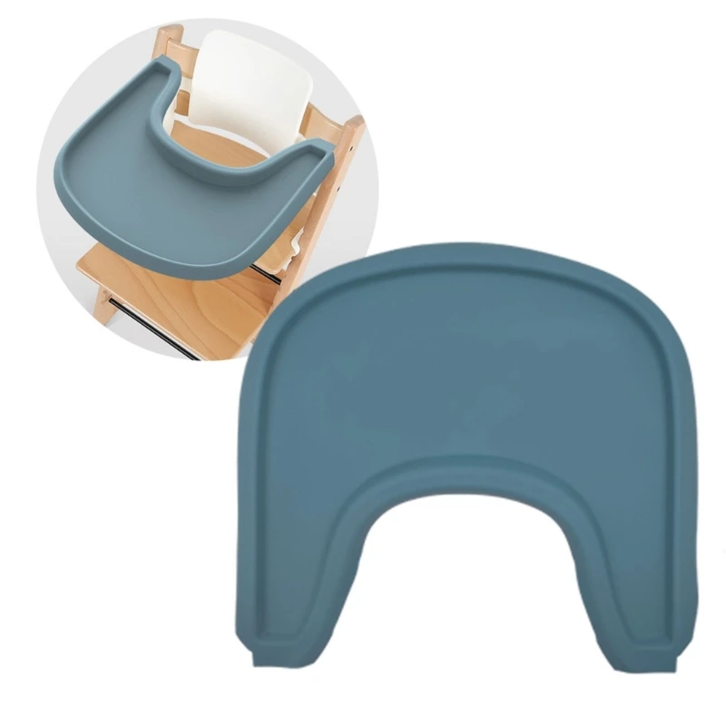 Silicone High Chair Tray Mat para Stokke Cadeiras de jantar, Servindo Almofada, Mantenha as refeições Organizado e Agradável para o Bebê