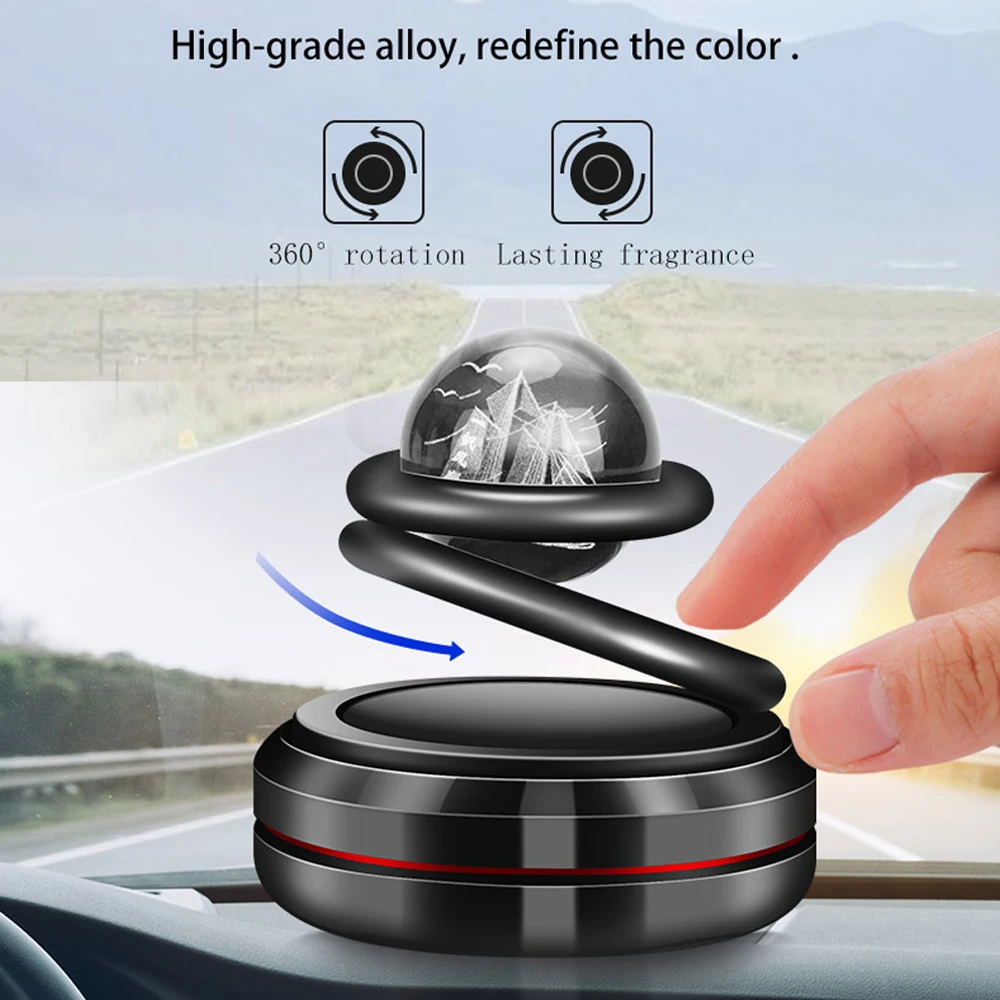 Car Air Freshener Solar Energy 360° Rotation Interstellar Suspension Car Fragrance Interior Accessories Auto Perfume Decoration