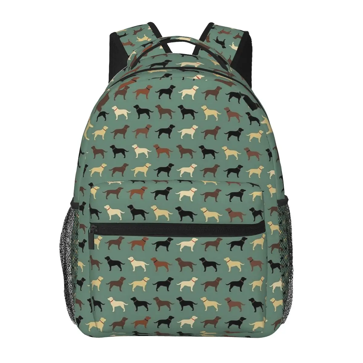 Labrador Retriever Dog Silhouettes Pattern Backpacks Boys Girls Bookbag Students School Bags Cartoon Kids Rucksack Shoulder Bag