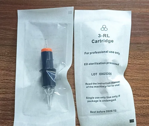 Imagen 2 del producto 50 Uds. Cartucho de tatuaje de maquillaje semipermanente desechable esterilizado herramientas de aguja RL/RM/M1/RS suministros de pistola de tatuaje