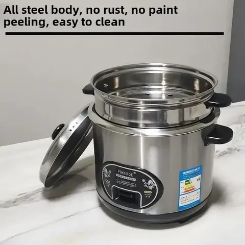 Half-Ball Shape Rice Cooker with 2L Large Capacity, 304 Stainless Steel Inner Pot, Suitable for 3-4 Person Household