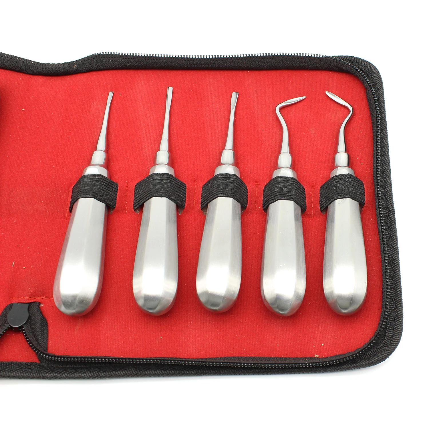 10pcs Dental Elevator Teeth Extraction Tooth Extracting Forceps Stainless Steel Curved Root Lift Elevator Dentist Surgical Tools