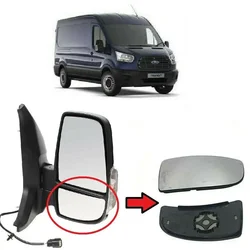 1Pc For Ford Transit MK8 Lower Mirror Door Wing Glass Driver Right Side MK8 2014 Auto Reversing Mirror Exterior Parts