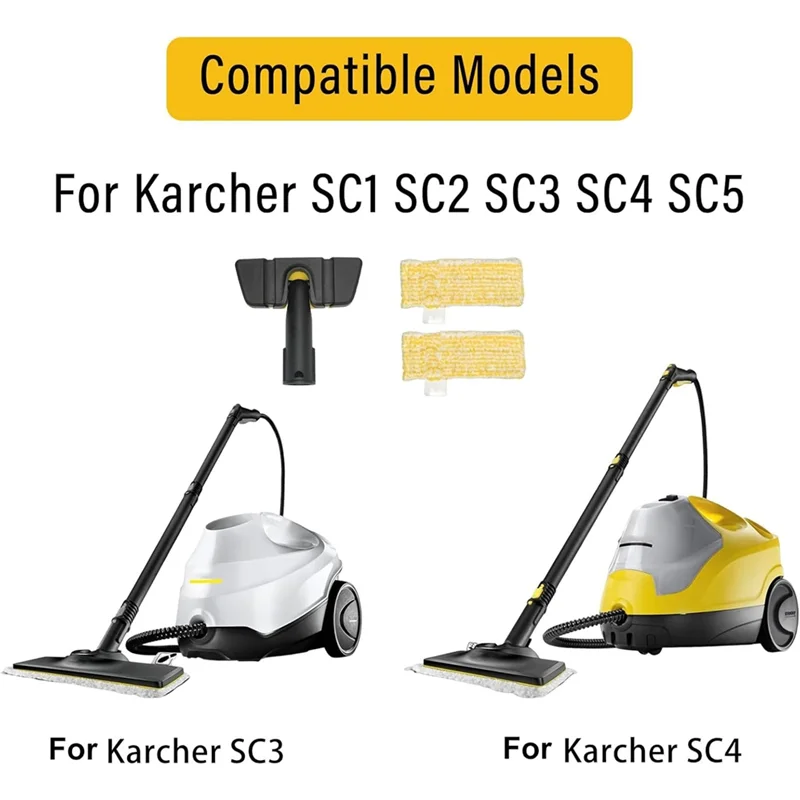 Steam Cleaner Hand Nozzle Tool Brush With Microfiber Mop Pad For Karcher SC1 SC2 SC3 SC4SC5 Steam Cleaner Parts