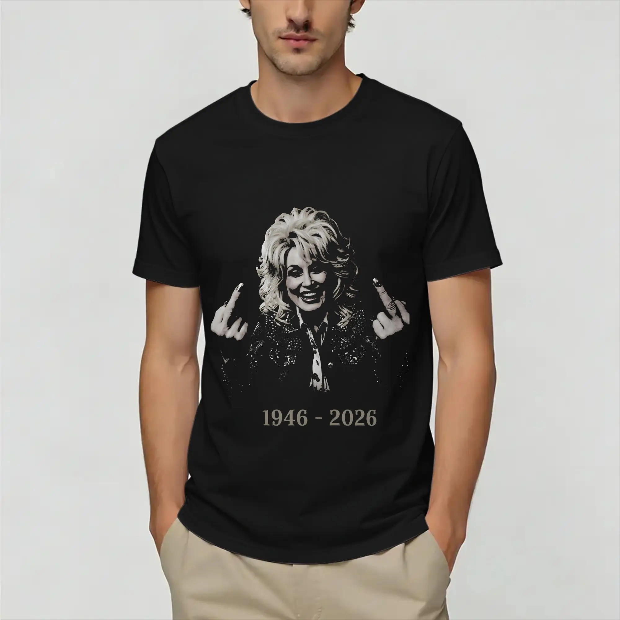 RIP Dolly Partons T Shirt for Men 100% Cotton Novelty T-Shirts Crewneck  Tee Shirt Short Sleeve Clothes Plus Size