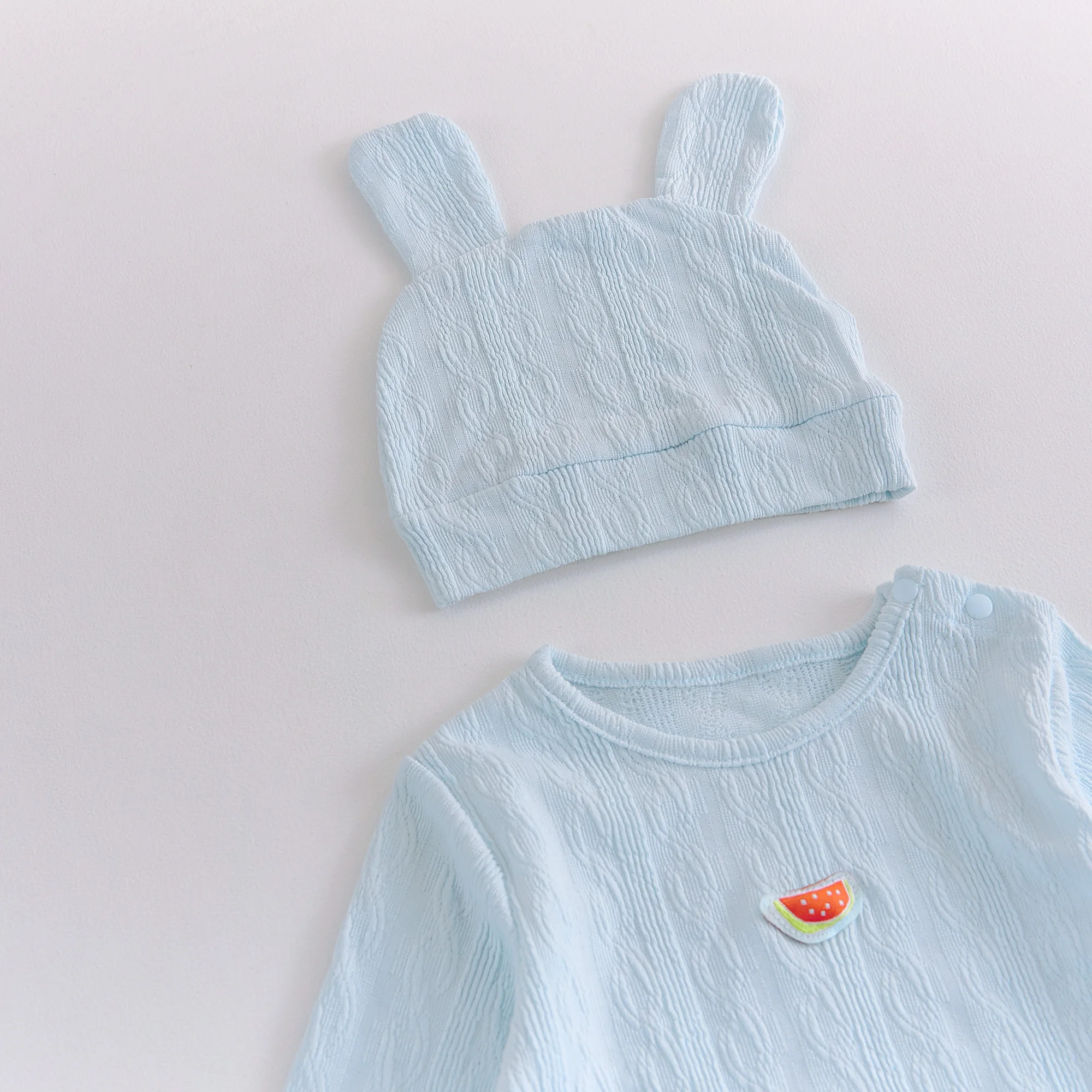 Babykleidung Unisex Baby-Set mit Fruchtmuster, lockere zweiteilige Herbstmode – Detail 4
