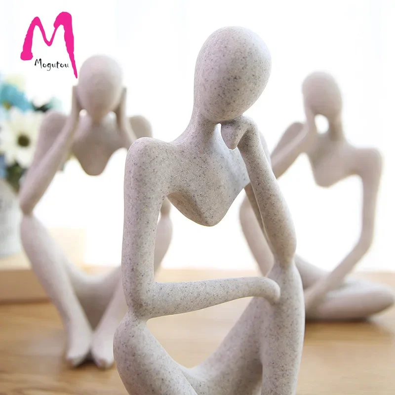 Mgt-abstract figures for home decoration, creative crafts, ornaments, thinkers, European and American