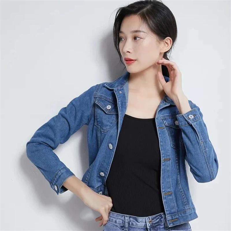 Jackets for Women 2024 Spring Autumn New Long Sleeve Denim Coat Vintage Clothing Streetwear Ladies Tops Women Jean Coats