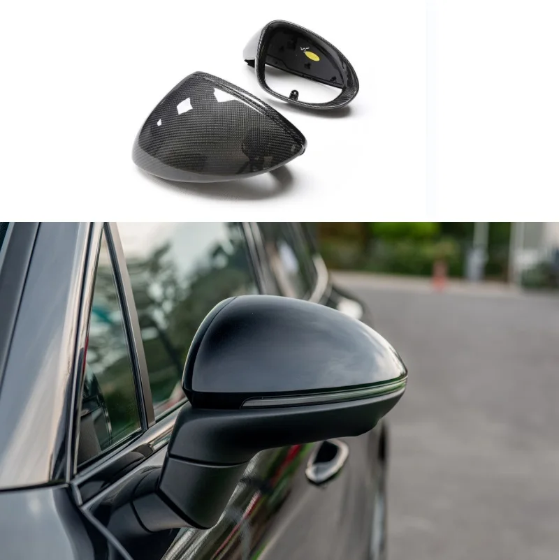 Carbon Fiber Car Side Rearview Mirror Cover Trim For Porsche Cayenne 9Y1 2018-2022 Replacement Style