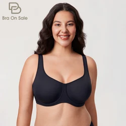 Women's Confishape Full Coverage Bra Plus Size Underwire Unlined Comfortable Bras Unlined Bras B-DD E F G