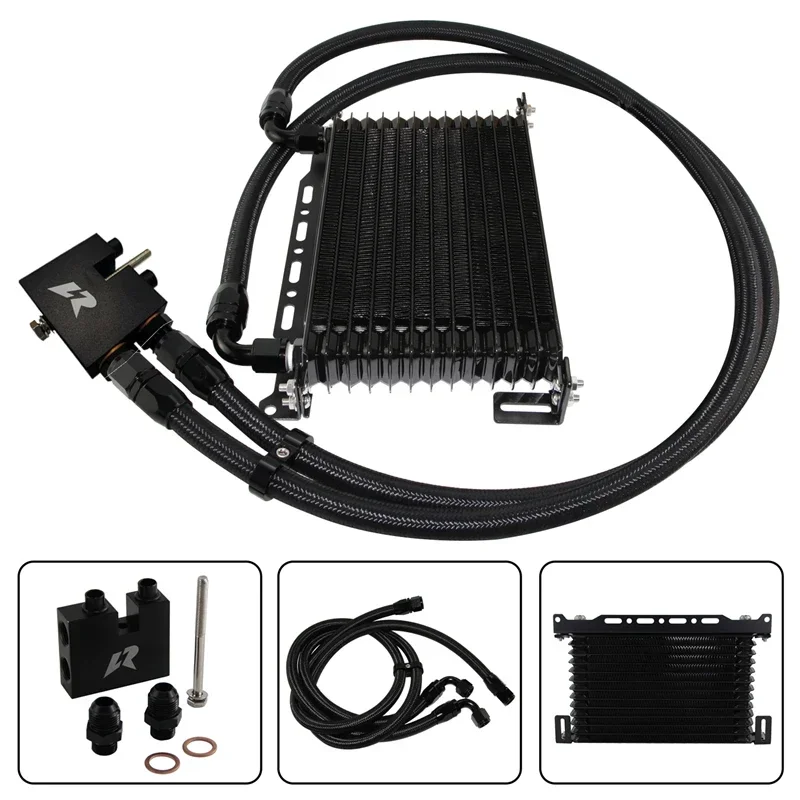 

AN10 Oil Cooler w/Bracket Hose Kit 15 Row For BMW 3 Series N54 Engine 135i E82 335i E90 E92 E93 2006-2011 Black