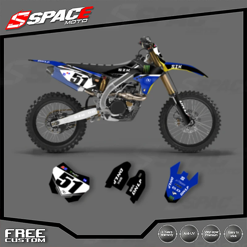 

SPACE Custom Motorcycle Graphics Background Decal for SUZUKI 2018-2019 2010-2022RMZ450 2019-2022 RMZ250 Decals Stickers Kits 006