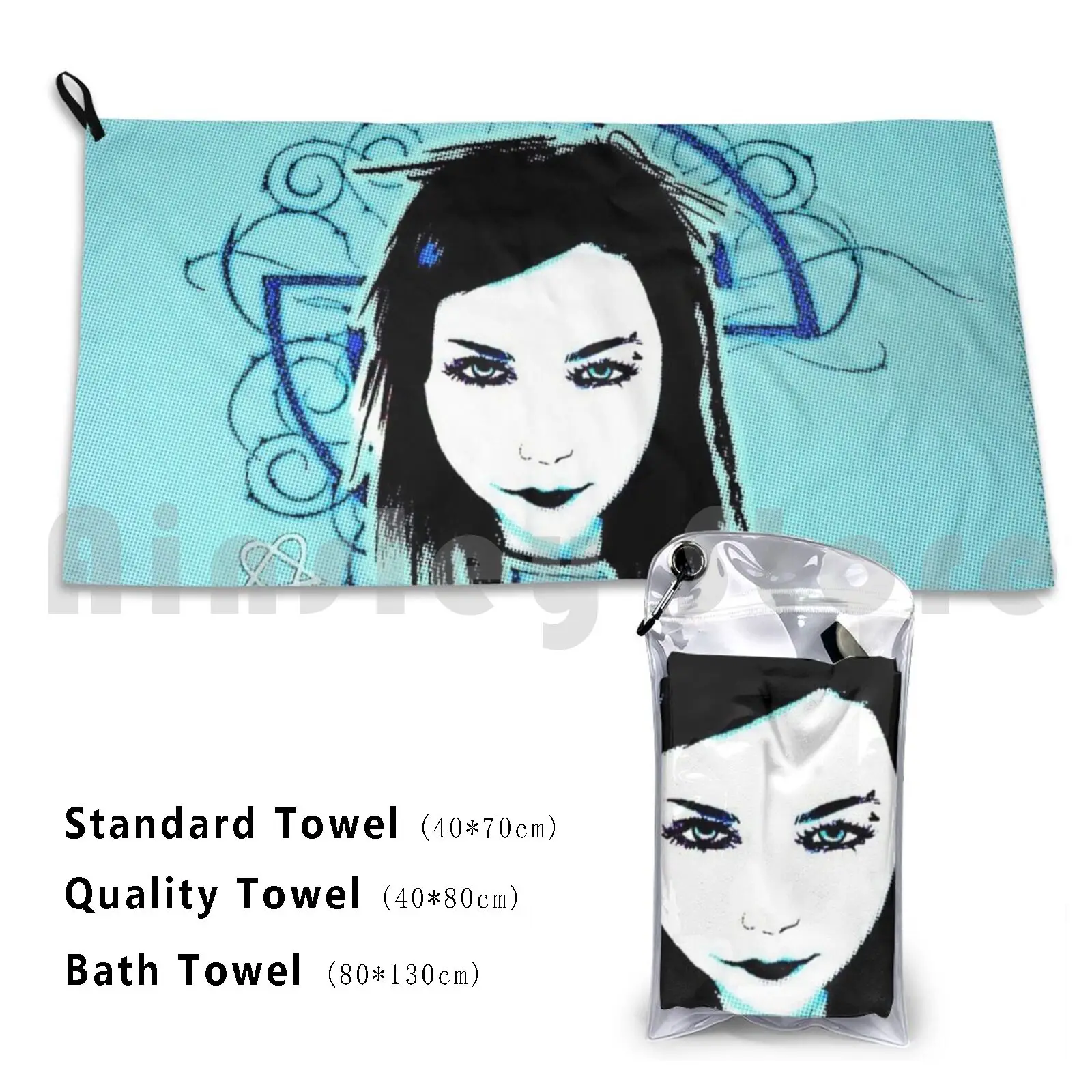 Wake Me Up Inside Bath Towel Beach Cushion Goth Goths Heart Gram Him Amy Lee Art Fallen 2000s Mall Goth Bring Me