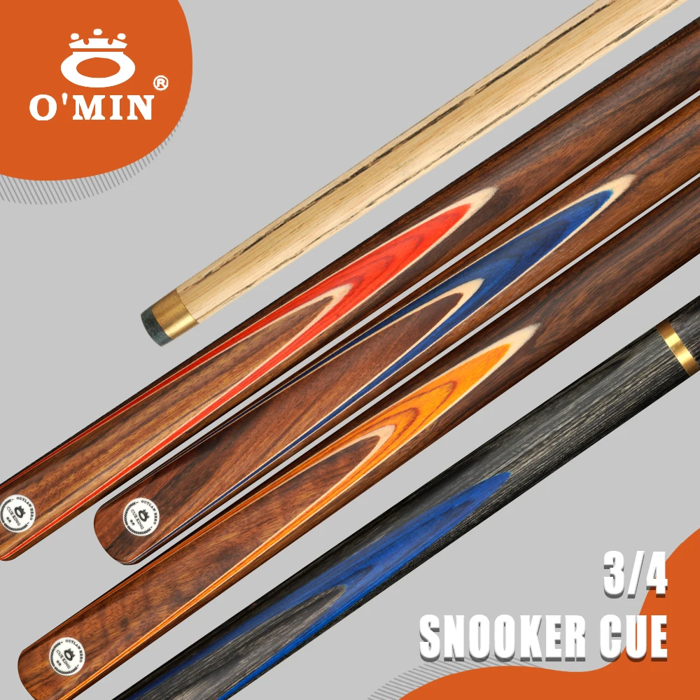 

O'MIN Snooker Cue 3/4 Jointed Cue 57 inch 10-10.2mm Ash Cue OMIN Members Snooker Stick Billiard Cue With Case and Extension Kit