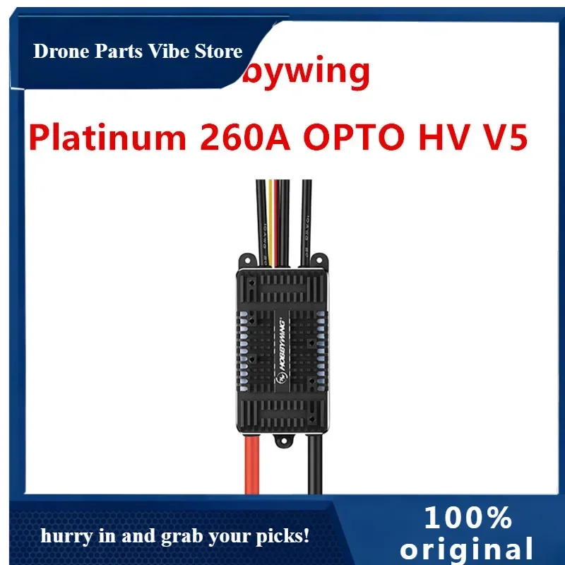 

APOriginal Hobbywing Platinum 260A SBEC / OPTO HV V5 6-14S Lipo Brushless Esc For 700-800 class electric helicopter / fixed-wing